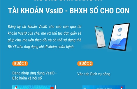 Hướng dẫn đăng ký tài khoản VssID - BHXH số cho con