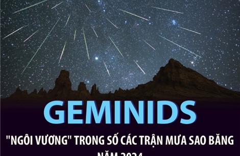 Geminids - &#39;ngôi vương&#39; trong số các trận mưa sao băng năm 2024