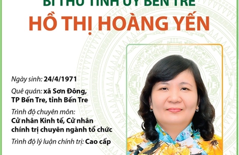 Bí thư Tỉnh ủy Bến Tre Hồ Thị Hoàng Yến