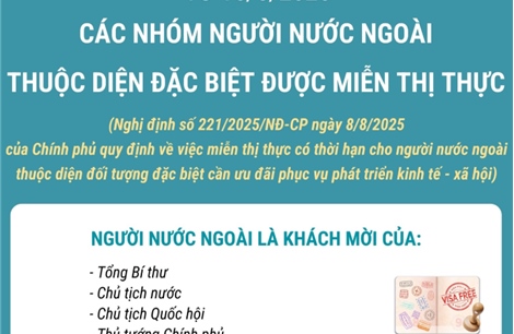 Miễn thị thực với người nước ngoài thuộc diện đặc biệt