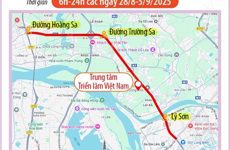 Hà Nội: Phân luồng giao thông phục vụ Triển lãm thành tựu đất nước