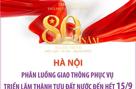 Hà Nội: Phân luồng giao thông phục vụ Triển lãm thành tựu đất nước đến hết 15/9