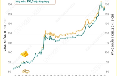 Giá vàng miếng sáng 1/11/2025