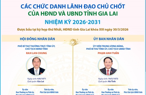 Các chức danh lãnh đạo chủ chốt của HĐND và UBND tỉnh Gia Lai nhiệm kỳ 2026-2031