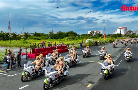 Ảnh 360 độ: Công an Hà Nội hợp luyện sẵn sàng cho nhiệm vụ A80