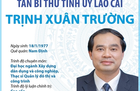 Tân Bí thư Tỉnh ủy Lào Cai Trịnh Xuân Trường