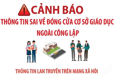 Cảnh báo thông tin sai về đóng cửa cơ sở giáo dục ngoài công lập