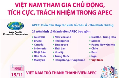 Việt Nam tham gia chủ động, tích cực, trách nhiệm trong APEC