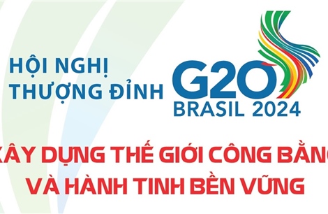 Hội nghị thượng đỉnh G20: Xây dựng thế giới công bằng và hành tinh bền vững