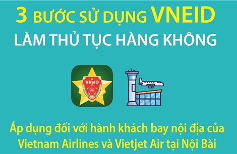 3 bước sử dụng VNeID làm thủ tục hàng không