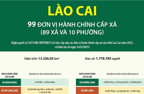 Thông tin chi tiết sắp xếp các đơn vị hành chính cấp xã của tỉnh Lào Cai