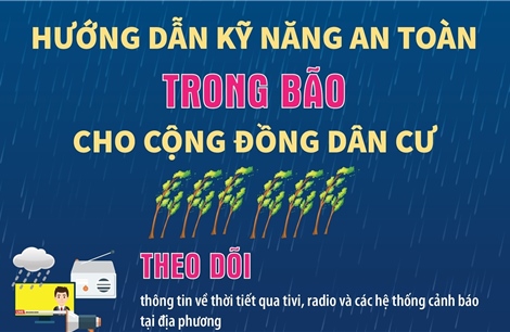 Hướng dẫn kỹ năng an toàn TRONG bão cho cộng đồng dân cư