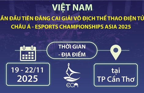 Việt Nam lần đầu tiên đăng cai Giải vô địch Thể thao điện tử châu Á 2025