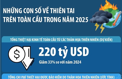 Những con số về thiên tai trong năm 2025
