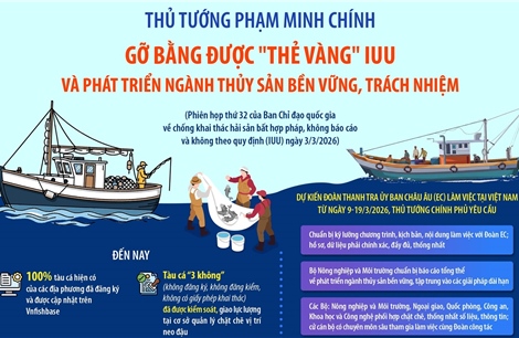 Thủ tướng Phạm Minh Chính: Gỡ bằng được 'thẻ vàng' IUU và phát triển ngành thủy sản bền vững, trách nhiệm