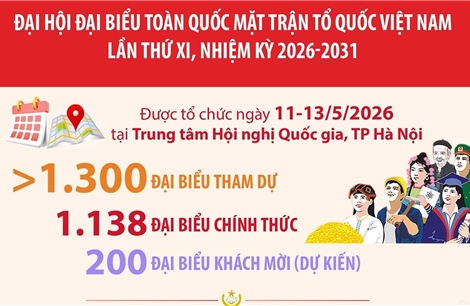 Đại biểu tham dự Đại hội đại biểu toàn quốc Mặt trận Tổ quốc Việt Nam lần thứ XI