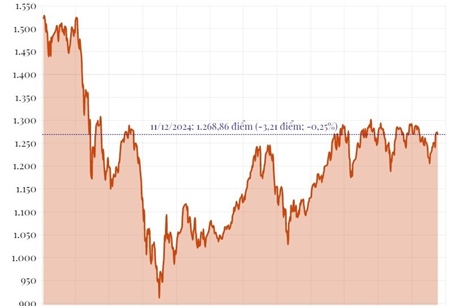 Phiên 11/12/2024: VN-Index giảm hơn 3 điểm
