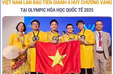 Việt Nam giành 4 Huy chương Vàng tại Olympic Hóa học Quốc tế 2025