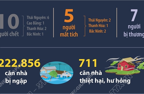 Thiệt hại do mưa lớn sau bão số 11 (tính đến sáng 9/10/2025)