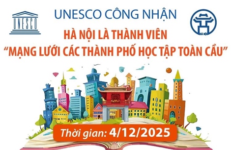 UNESCO công nhận Hà Nội là thành viên &#39;Mạng lưới các Thành phố học tập toàn cầu&#39;