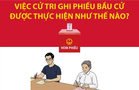 Việc cử tri ghi phiếu bầu cử được thực hiện như thế nào?