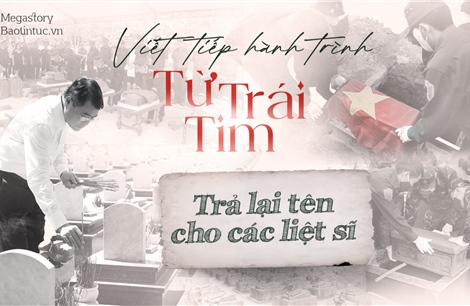 Viết tiếp hành trình từ trái tim: Trả lại tên cho các liệt sĩ