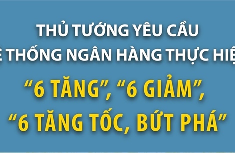 Thủ tướng yêu cầu hệ thống ngân hàng thực hiện &#39;6 tăng&#39;, &#39;6 giảm&#39;, &#39;6 tăng tốc, bứt phá&#39;