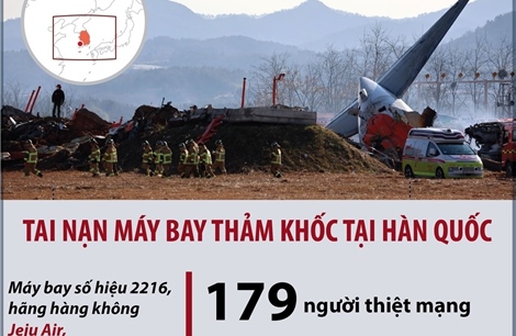 Toàn cảnh vụ tai nạn máy bay tại Hàn Quốc làm 179 người thiệt mạng