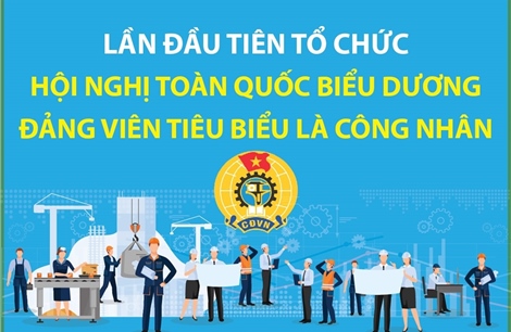 Lần đầu tiên tổ chức Hội nghị toàn quốc biểu dương đảng viên tiêu biểu là công nhân