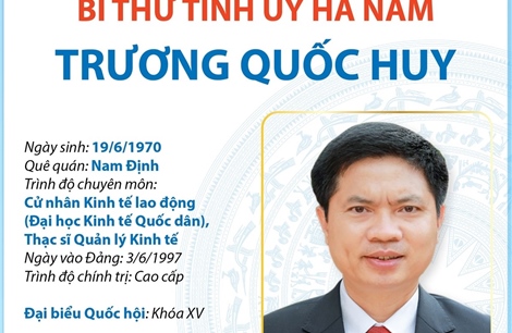 Bí thư Tỉnh ủy Hà Nam Trương Quốc Huy