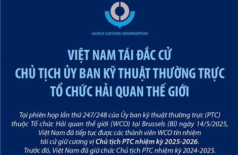 Việt Nam tái đắc cử Chủ tịch Ủy ban kỹ thuật thường trực Tổ chức Hải quan thế giới