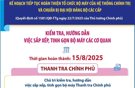 Kế hoạch tiếp tục hoàn thiện tổ chức bộ máy của hệ thống chính trị và chuẩn bị Đại hội đảng bộ các cấp