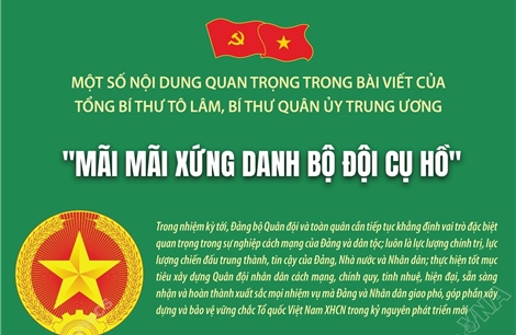 Một số nội dung quan trọng trong bài viết của Tổng Bí thư Tô Lâm, Bí thư Quân ủy Trung ương: &#39;Mãi mãi xứng danh Bộ đội Cụ Hồ&#39;