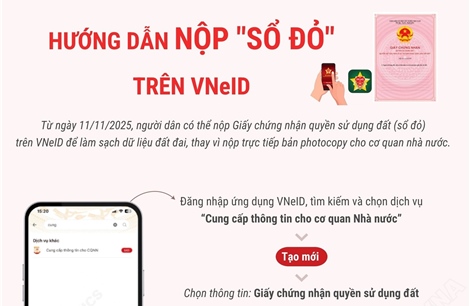 Hướng dẫn nộp &#39;sổ đỏ&#39; trên VNeID