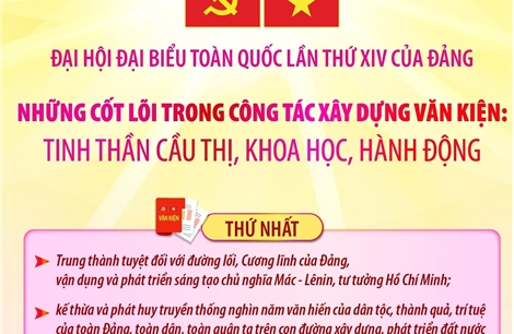 Những cốt lõi trong công tác xây dựng văn kiện: Tinh thần cầu thị, khoa học, hành động