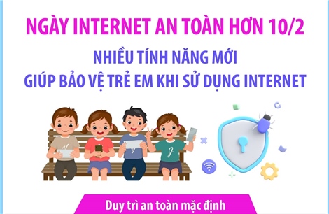 Nhiều tính năng mới giúp bảo vệ trẻ em khi sử dụng Internet