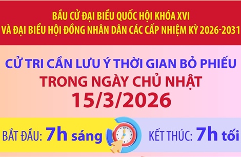 Cử tri cần lưu ý thời gian bỏ phiếu trong ngày Chủ Nhật 15/3/2026