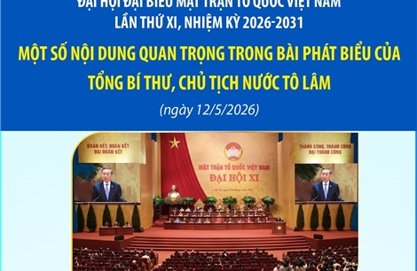 Một số nội dung quan trọng trong bài phát biểu của Tổng Bí thư, Chủ tịch nước Tô Lâm tại Đại hội đại biểu toàn quốc Mặt trận Tổ quốc Việt Nam lần thứ XI, nhiệm kỳ 2026-2031