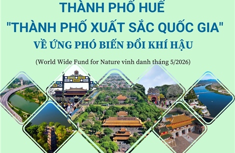 Huế - 'Thành phố xuất sắc quốc gia' về ứng phó biến đổi khí hậu
