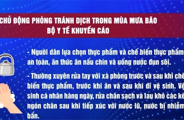 Bộ Y tế hướng dẫn phòng, chống dịch bệnh sau bão