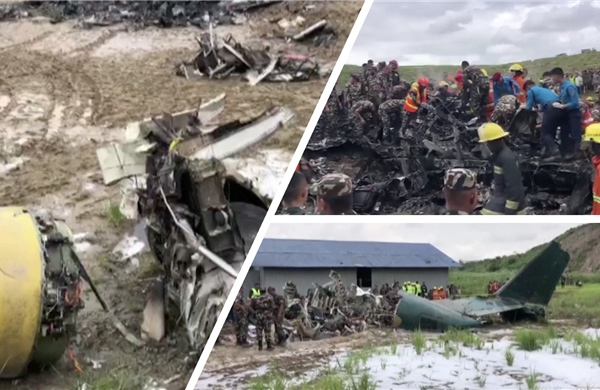 Máy bay Bombardier rơi ở Nepal khiến ít nhất 18 người thiệt mạng