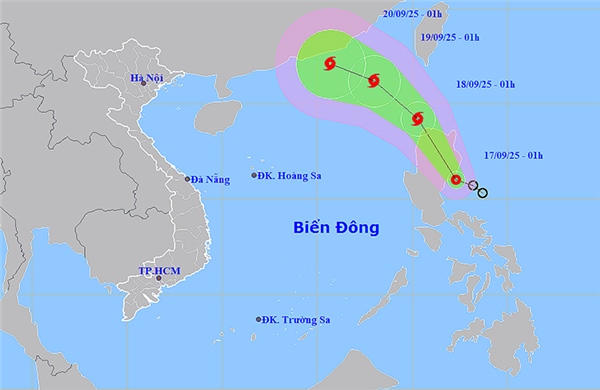 Thời tiết ngày 17/9: Áp thấp nhiệt đới có khả năng mạnh lên thành bão