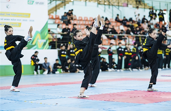 Hơn 1.400 học sinh tranh tài môn Võ cổ truyền tại Hội thi thể thao học đường