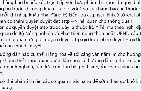 Doanh nghiệp như ‘ngồi trên đống lửa’ vì nhiều lô hàng không lưu thông được
