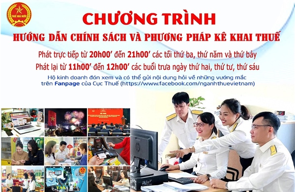 Cục Thuế hướng dẫn tiểu thương phương pháp kê khai thuế trên Fanpage và Youtube 