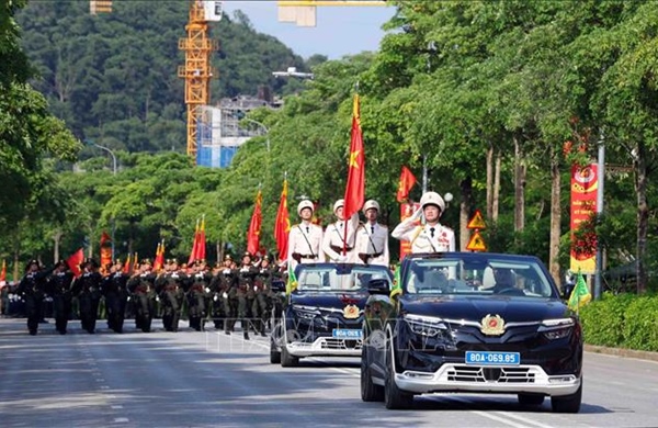 Lực lượng Công an hợp luyện, sẵn sàng cho diễu binh, diễu hành 