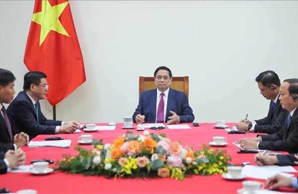 Thủ tướng Phạm Minh Chính điện đàm với Thủ tướng Campuchia Hun Manet