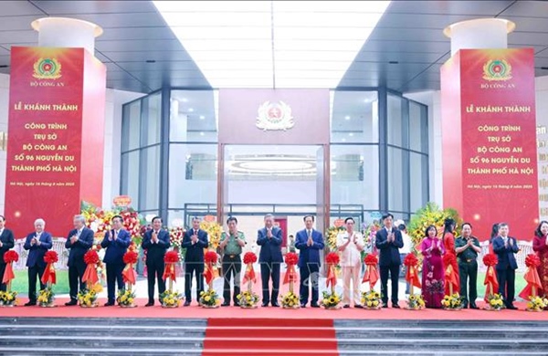 Tổng Bí thư dự Lễ Khánh thành công trình Trụ sở Bộ Công an