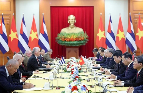 Tổng Bí thư Tô Lâm hội đàm với Bí thư thứ Nhất Đảng Cộng sản Cuba, Chủ tịch nước Cuba Miguel Díaz-Canel Bermúdez