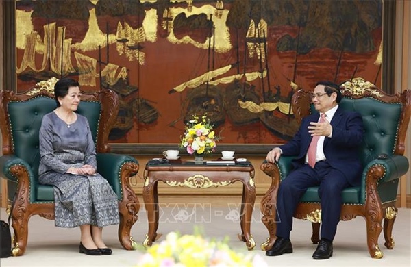 Thủ tướng Phạm Minh Chính tiếp Đại sứ Campuchia chào từ biệt